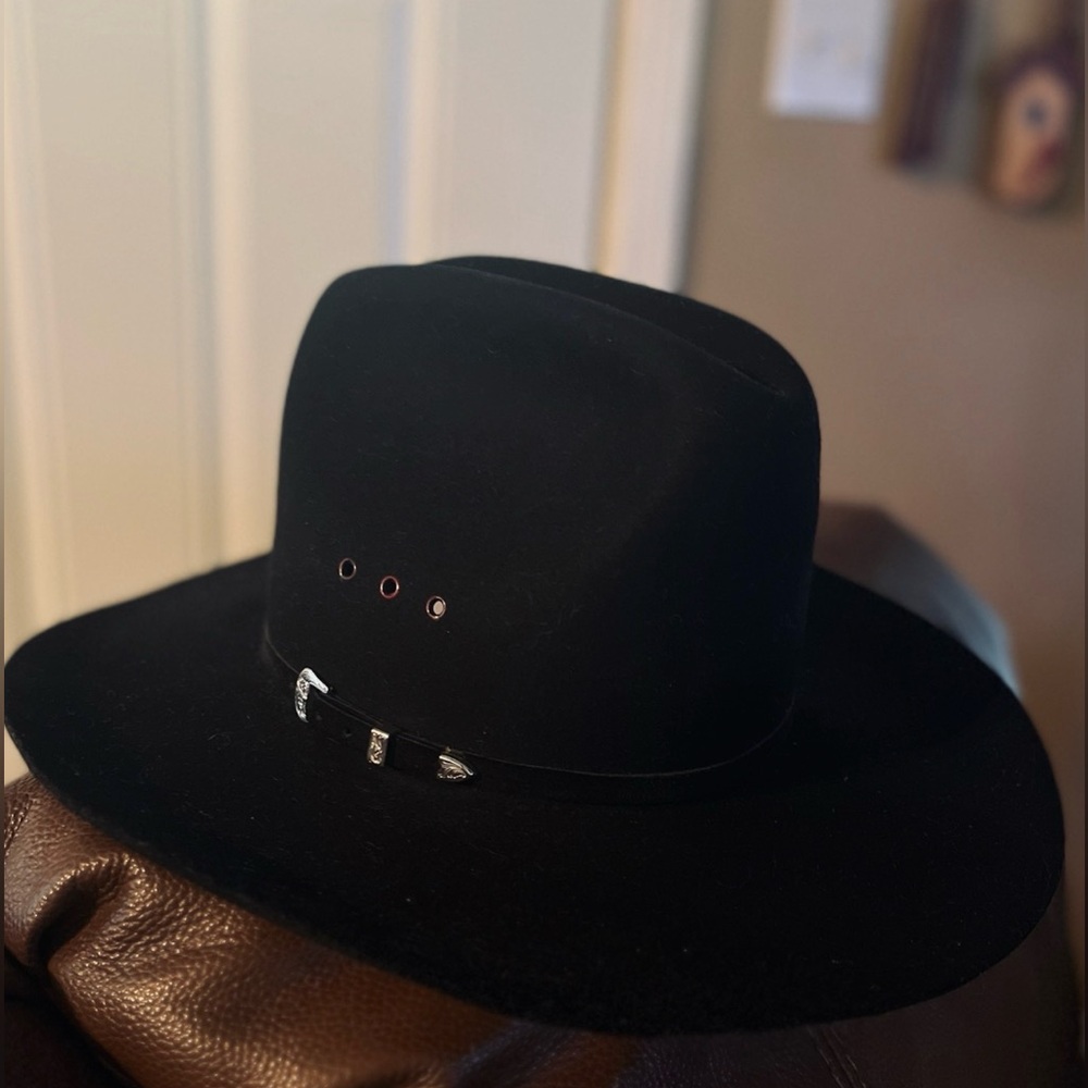 Vintage black Silver Spur B Bar H cowboy hat. Excellent condition